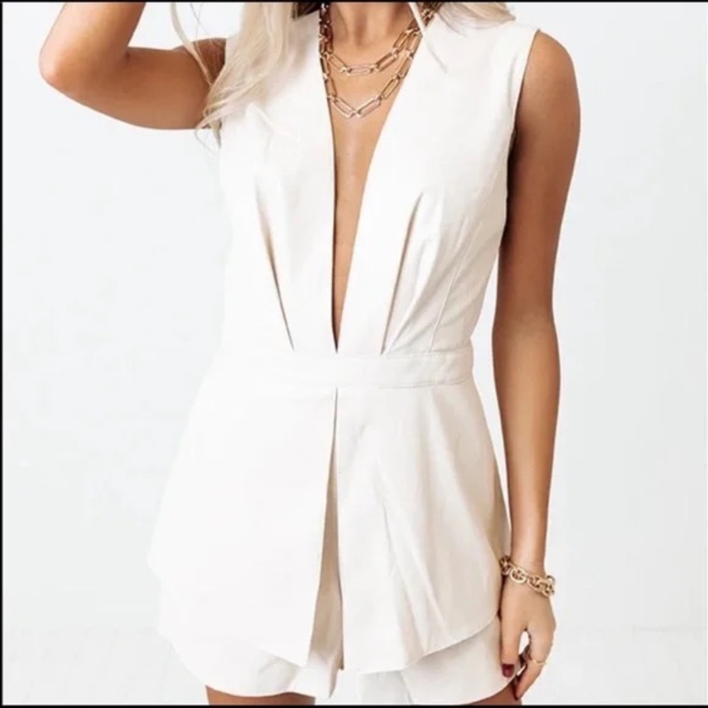 Do+Be crème leather romper
